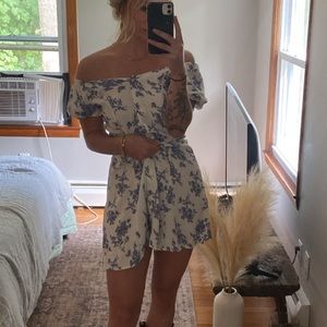Mango white floral dress